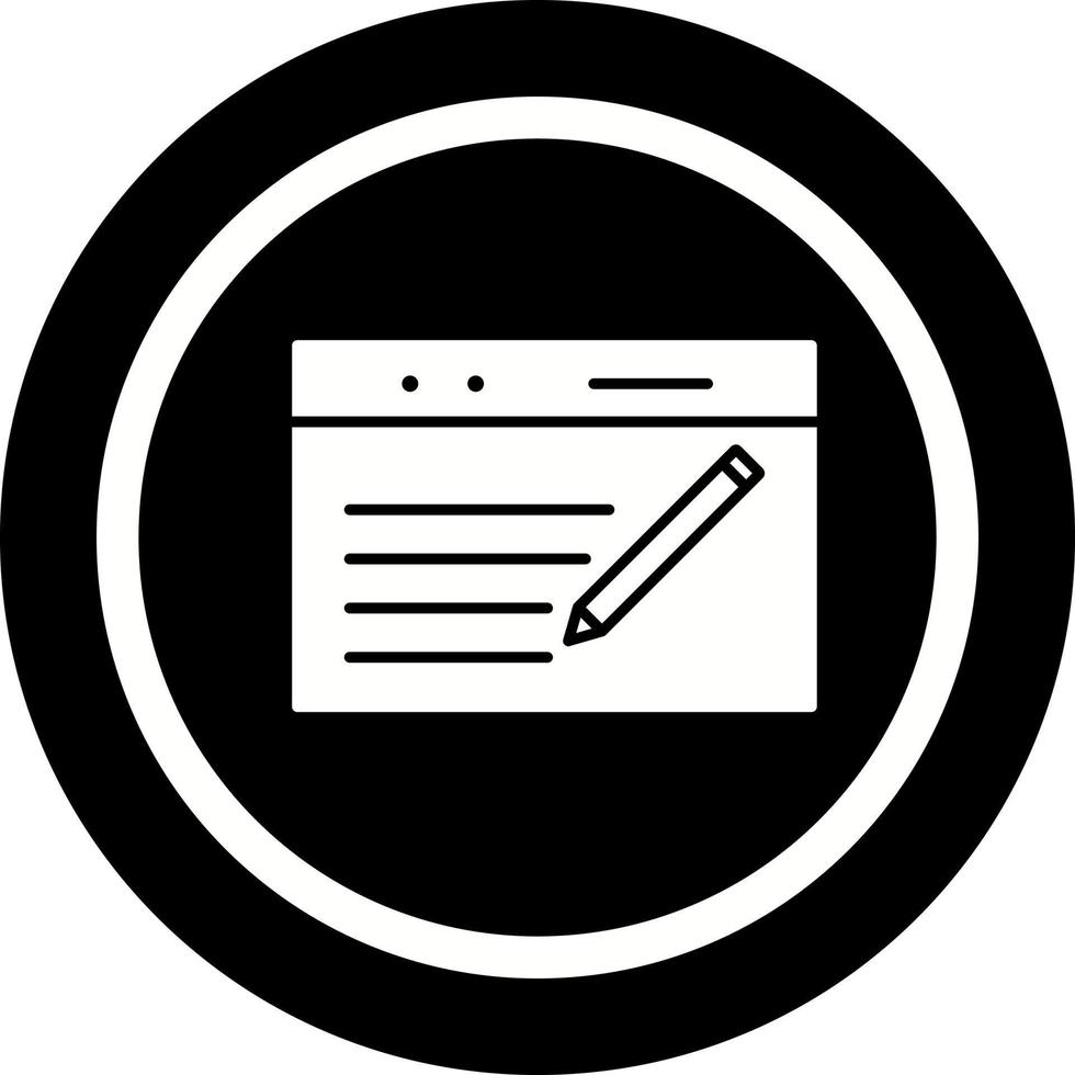 icono de vector de servicio de blog único