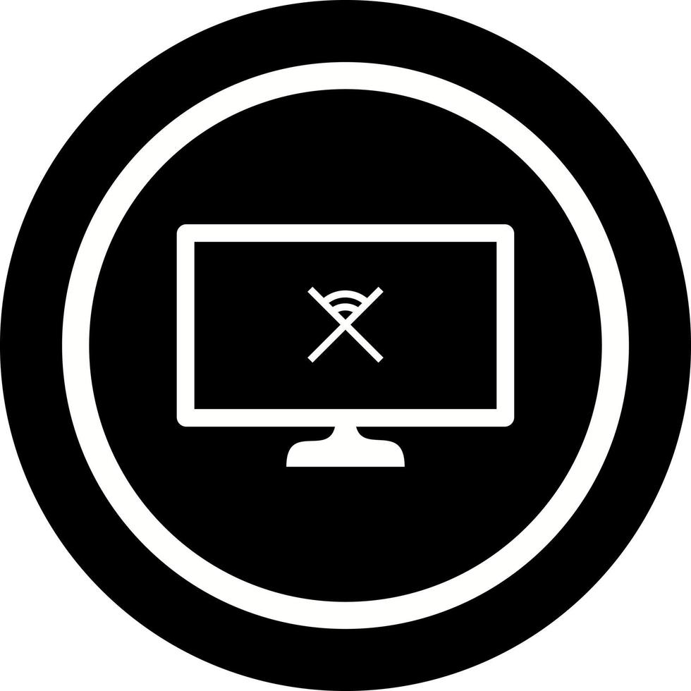 Unique Disconnected Network Vector Icon