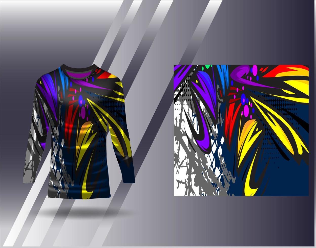 camiseta diseño deportivo para carreras jersey ciclismo fútbol juegos vector