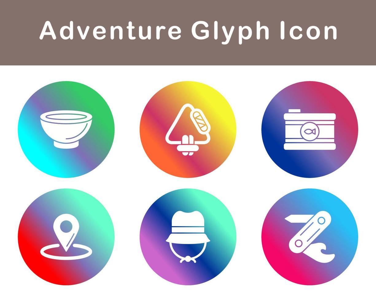 conjunto de iconos de vector de aventura