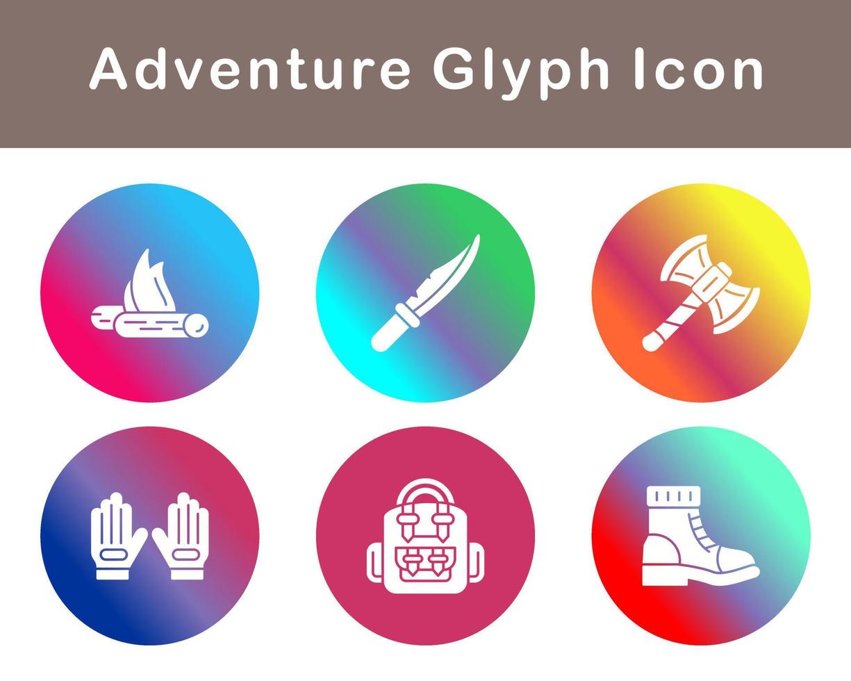 conjunto de iconos de vector de aventura