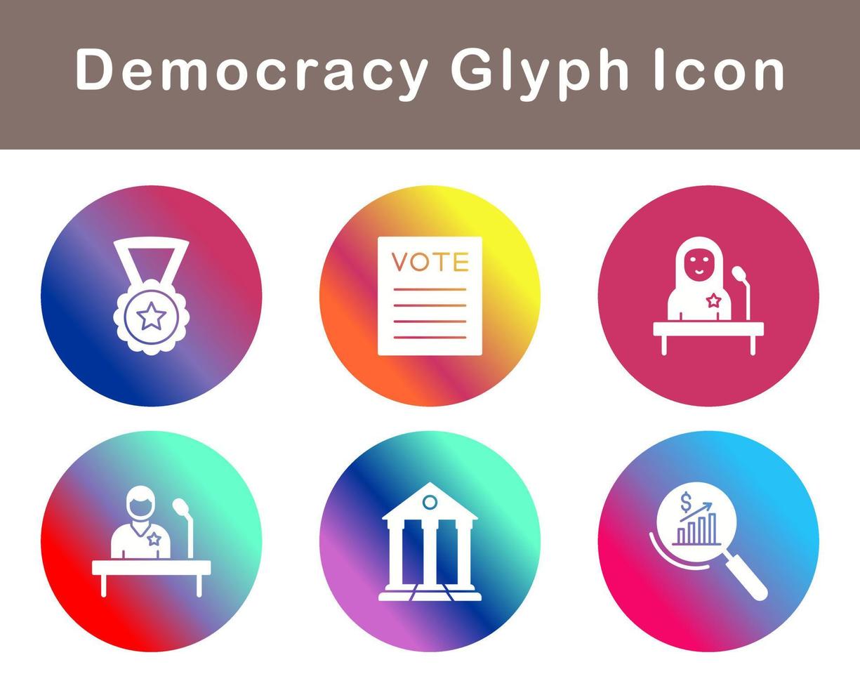 Democracy Vector Icon Set