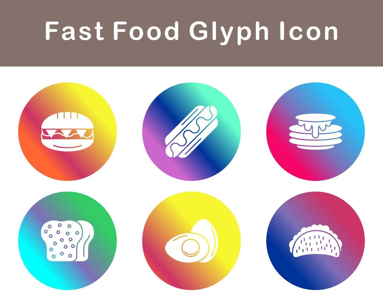 Fast Food Vector Icon Set