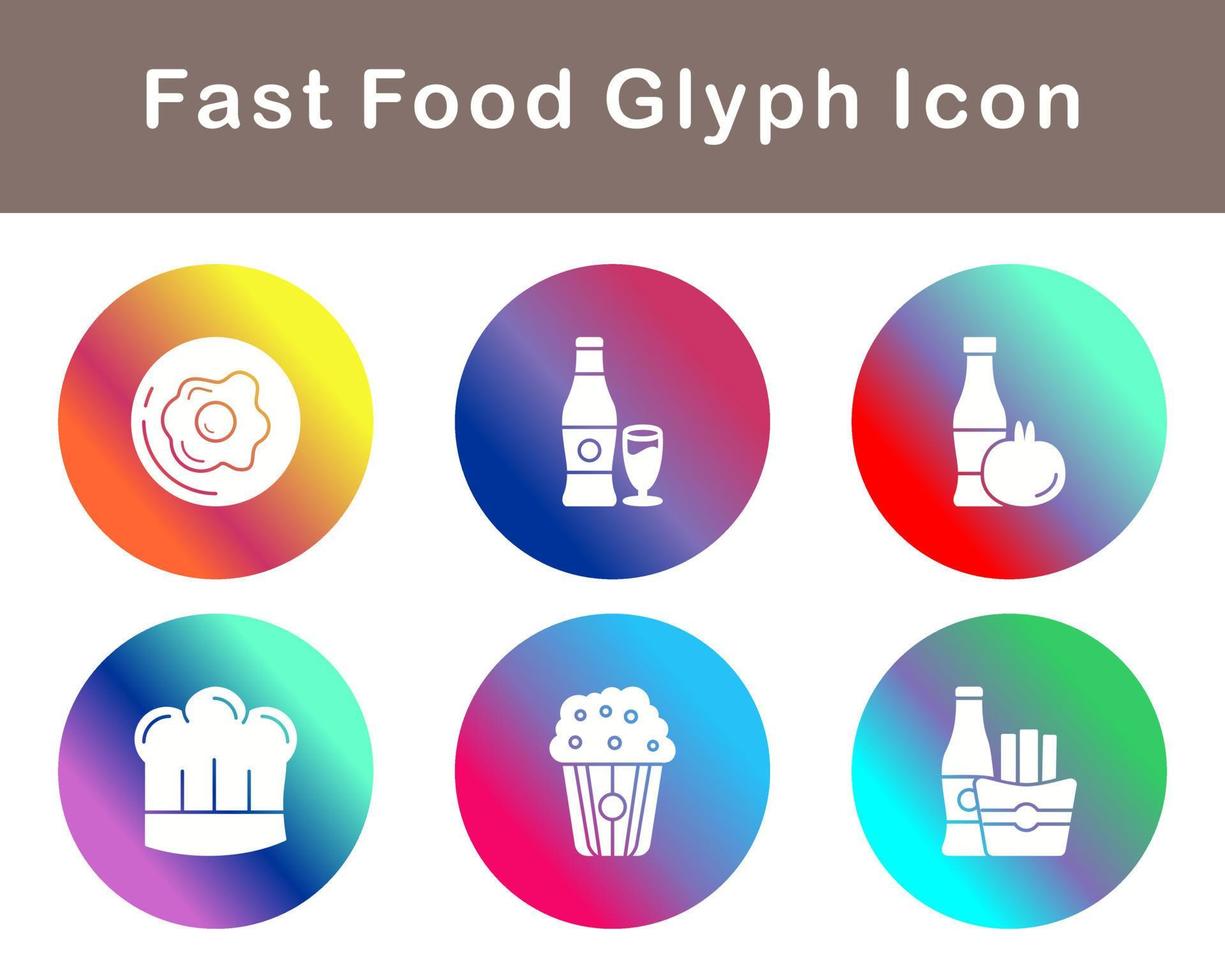 Fast Food Vector Icon Set