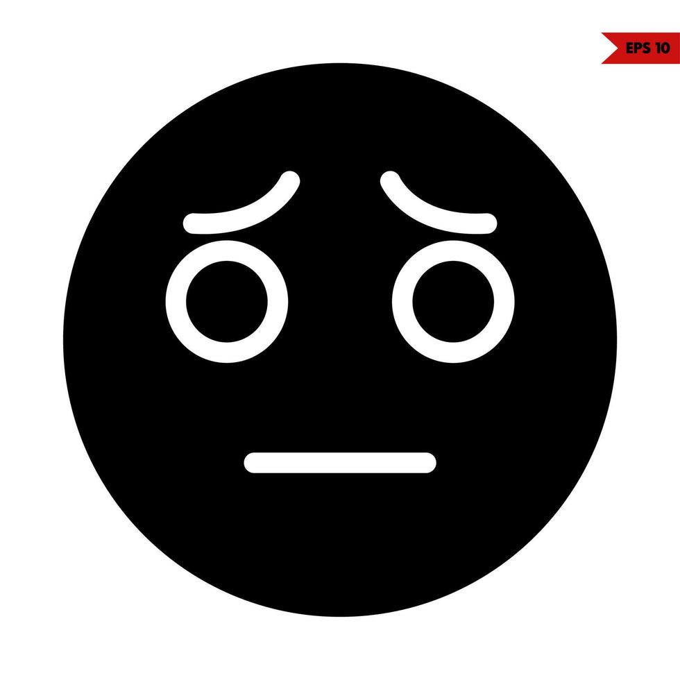 emoticon glyph icon vector
