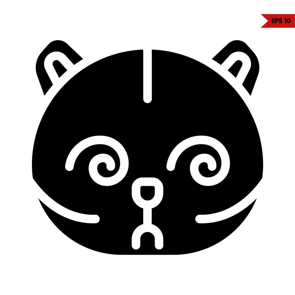 emoticon glyph icon vector