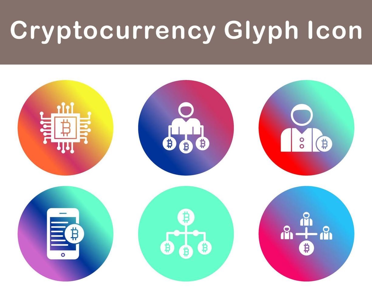 Bitcoin And Cryptocurrency Vector Icon Set