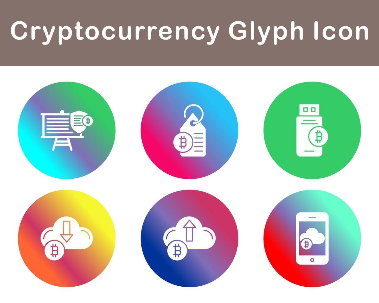 Bitcoin And Cryptocurrency Vector Icon Set