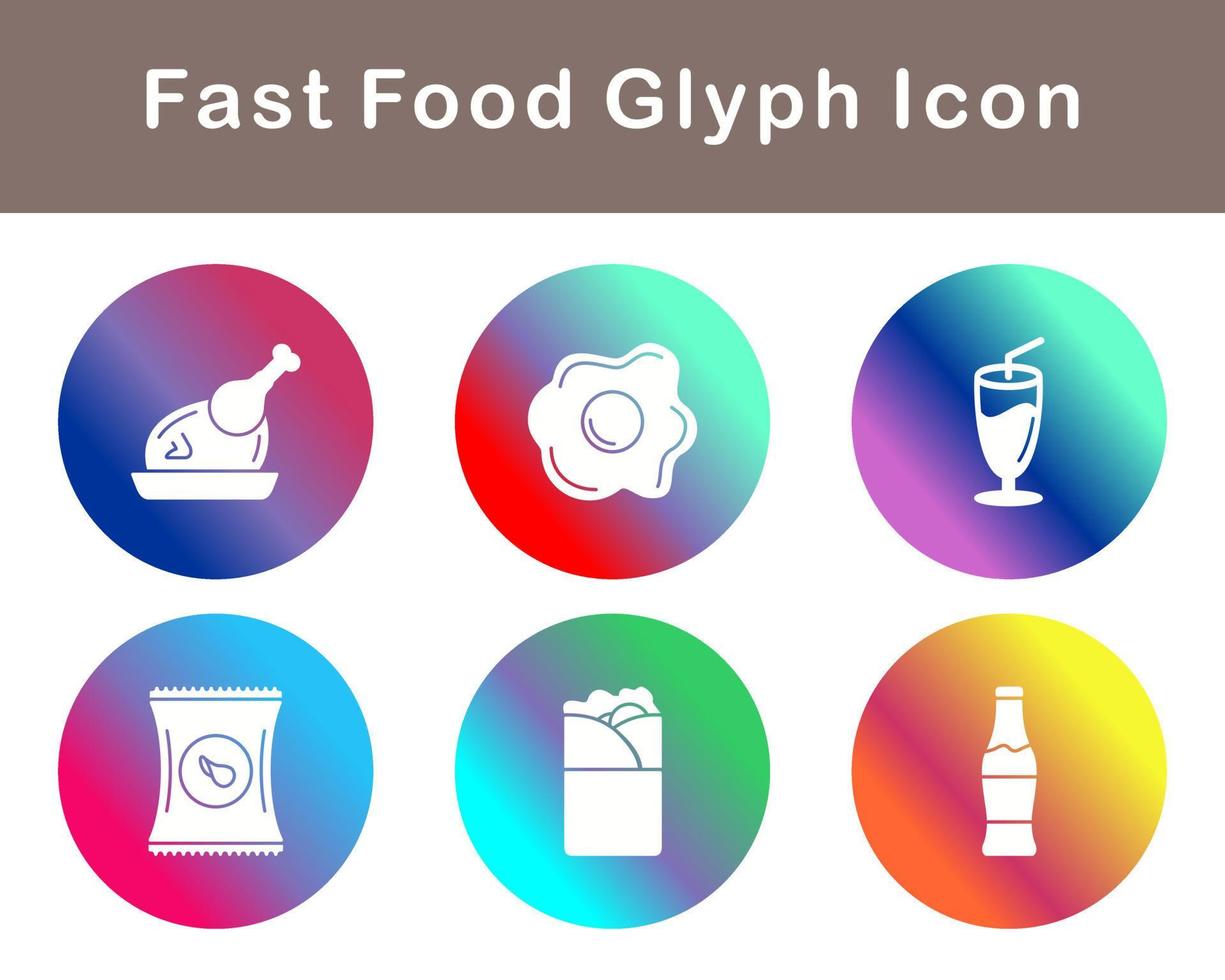 Fast Food Vector Icon Set