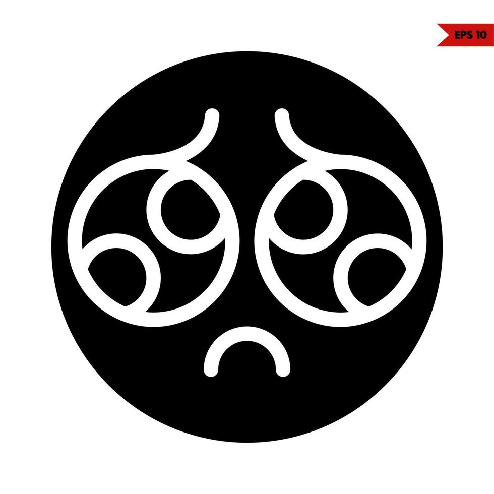 emoticon glyph icon vector