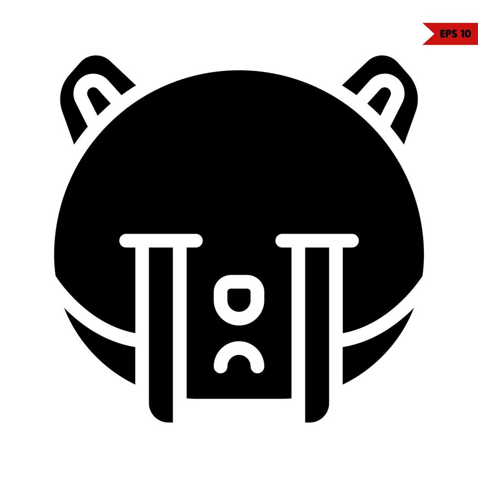 emoticon glyph icon vector