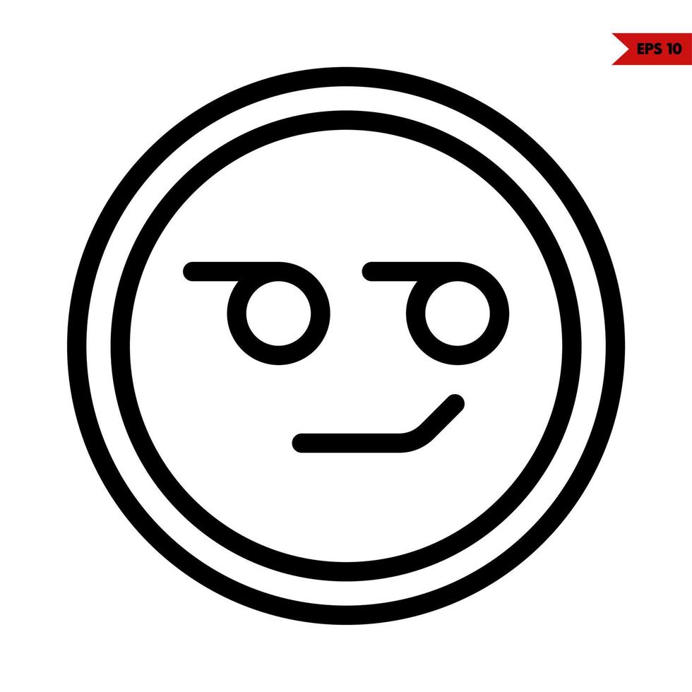 emoticon sticker message line icon vector