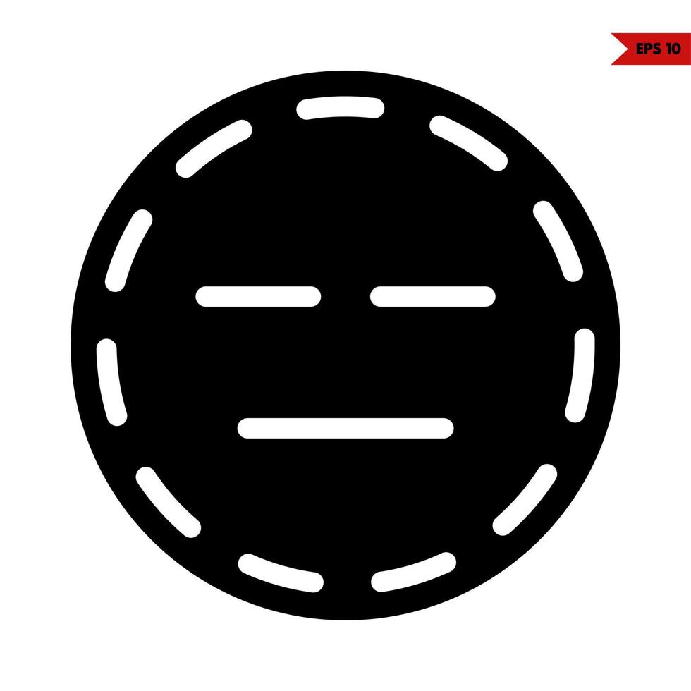 emoticon glyph icon vector