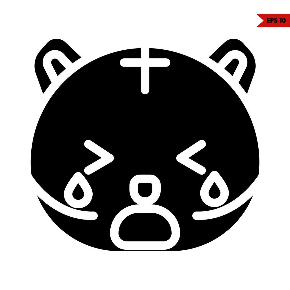 emoticon glyph icon vector