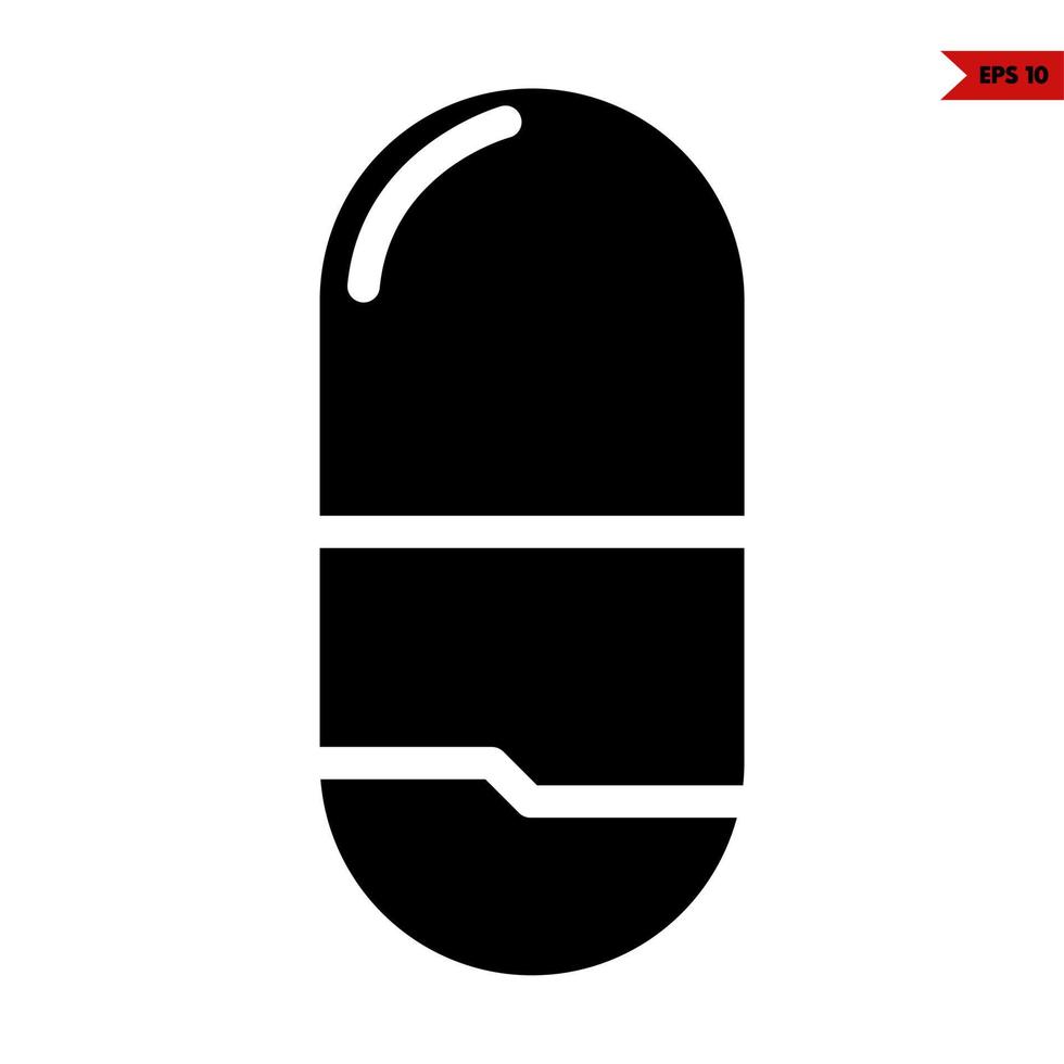 drug glyph icon vector