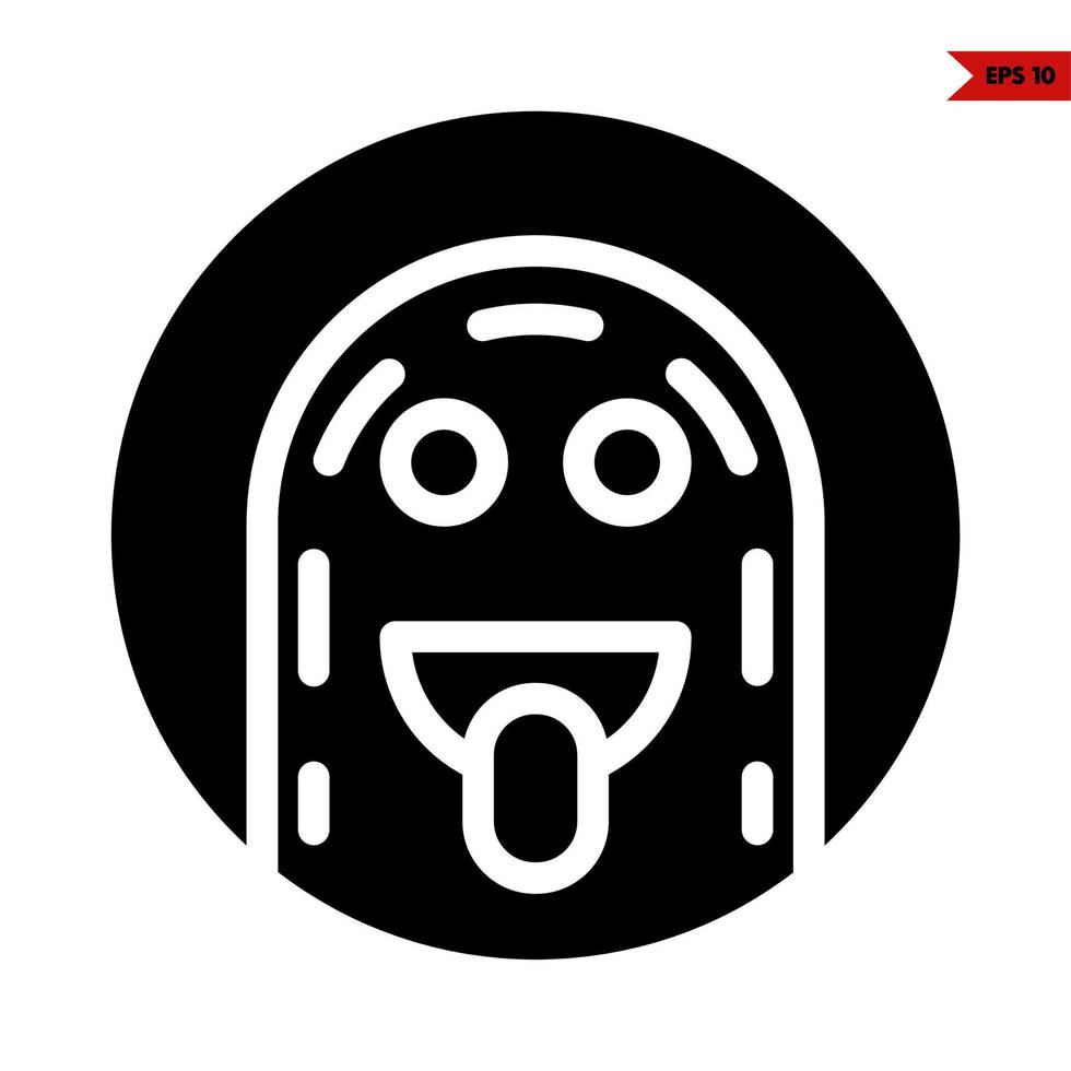 emoticon glyph icon vector