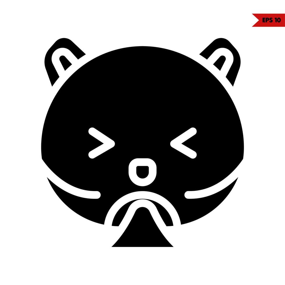 emoticon glyph icon vector