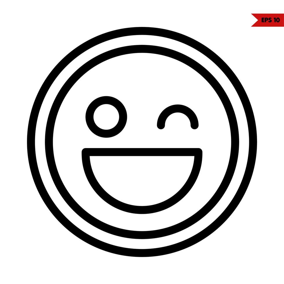 emoticon sticker message line icon vector