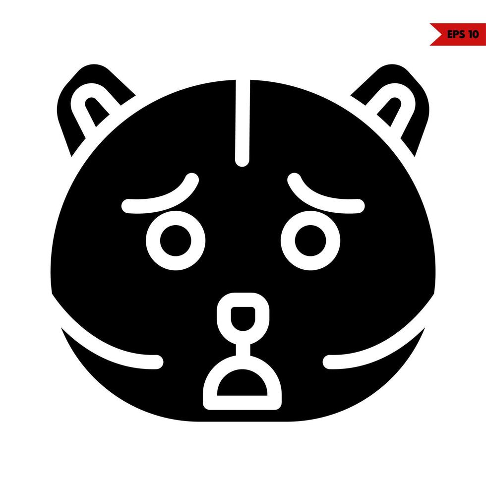 emoticon glyph icon vector