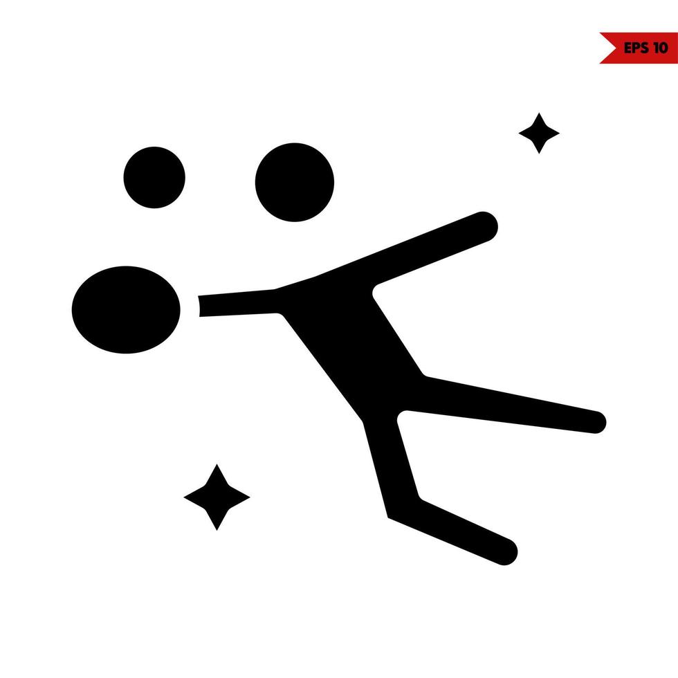 person with racket glyph icon vector