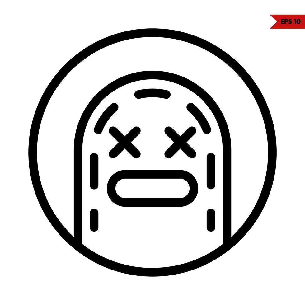 emoticon line icon vector