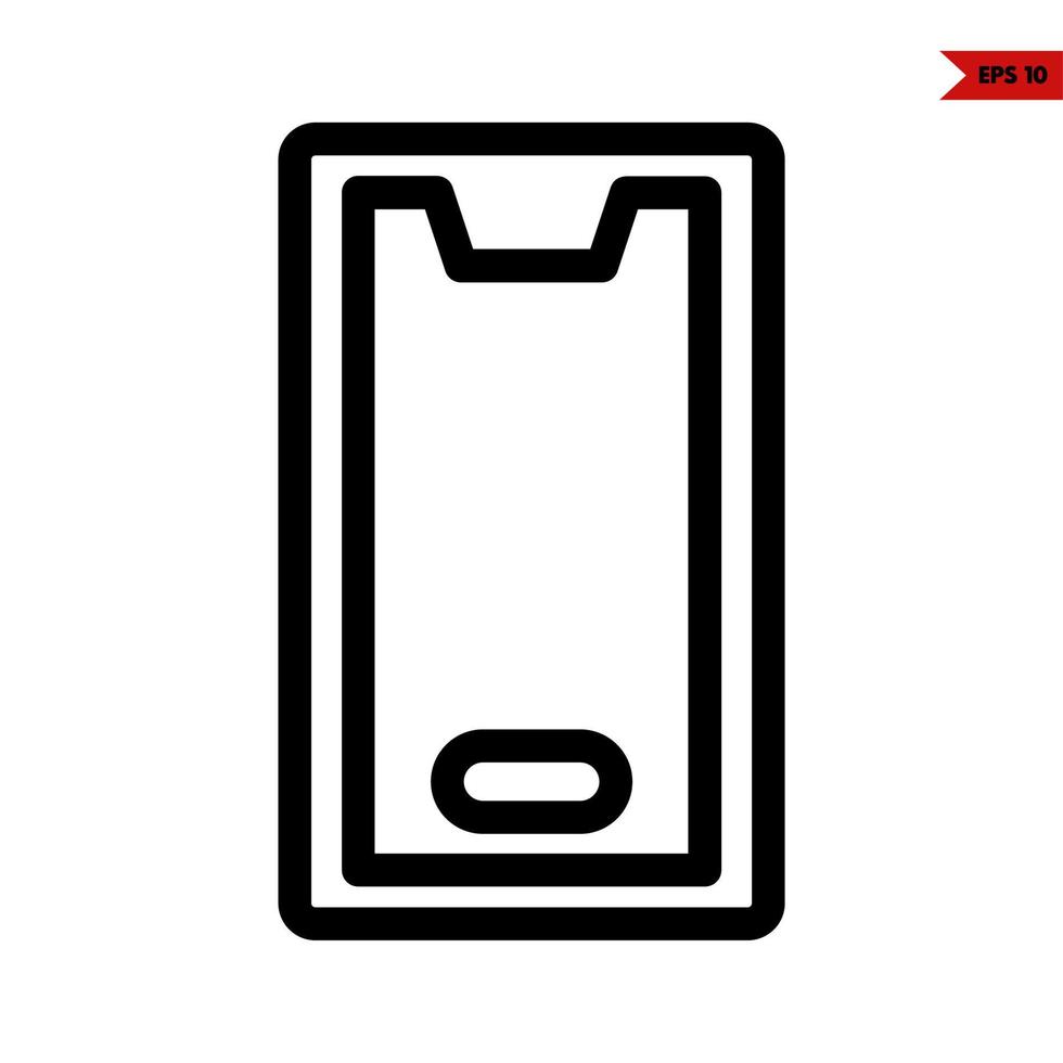 mobile phone line vector