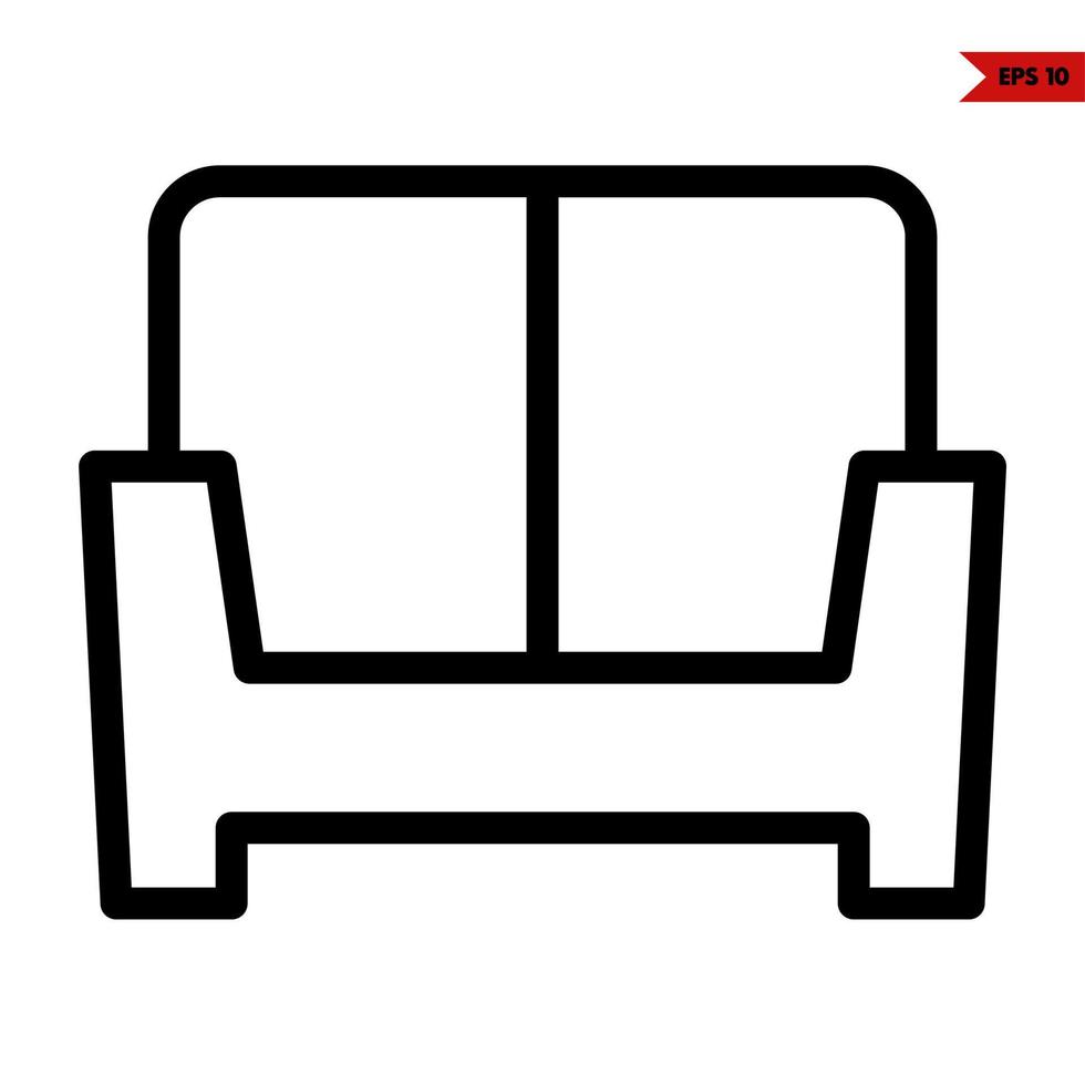 sofa line icon vector