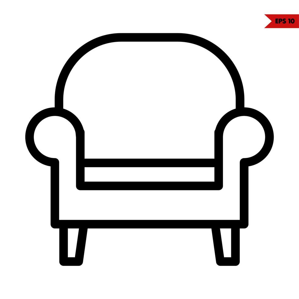 sofa line icon vector