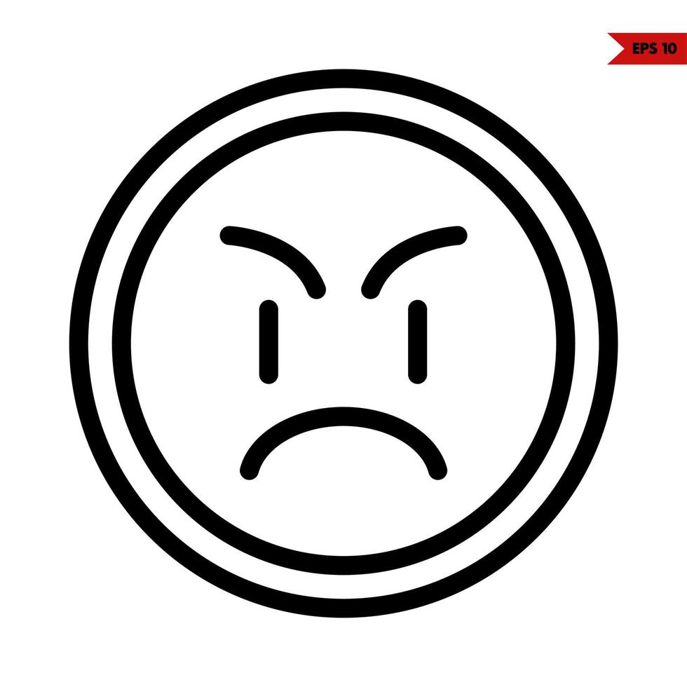 emoticon sticker message line icon vector