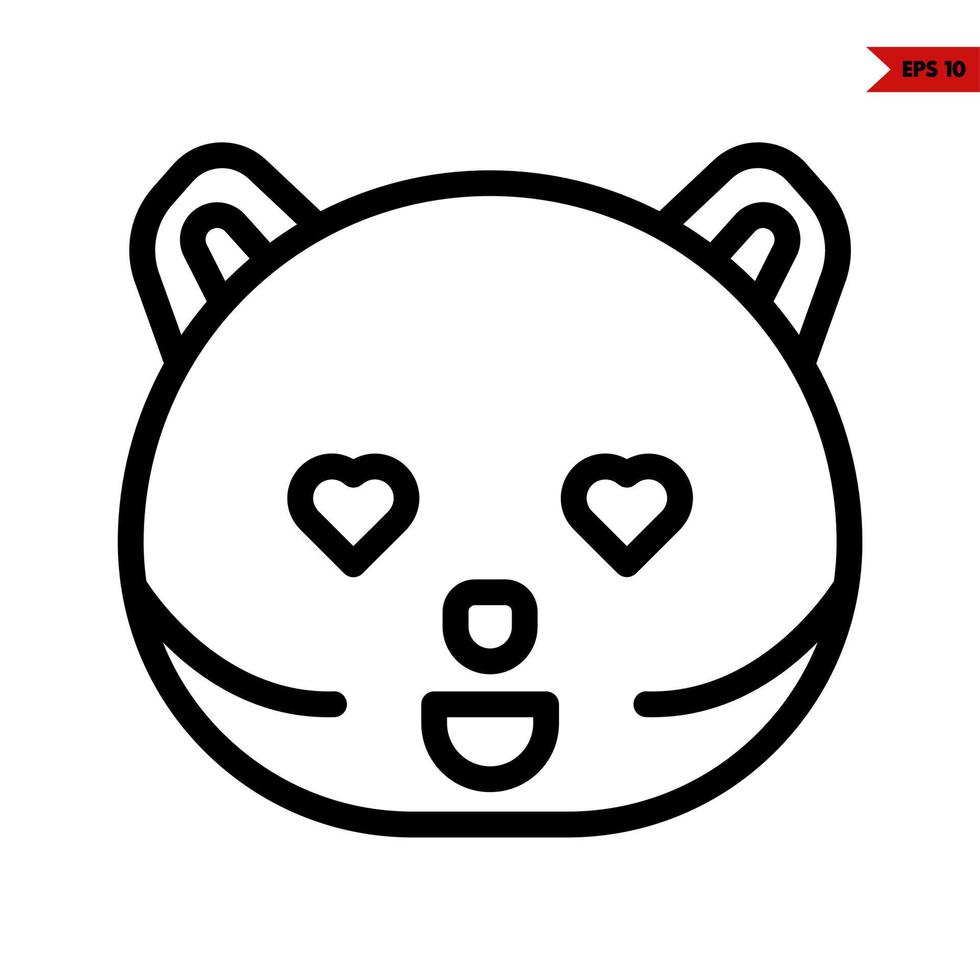 emoticon sticker line icon vector