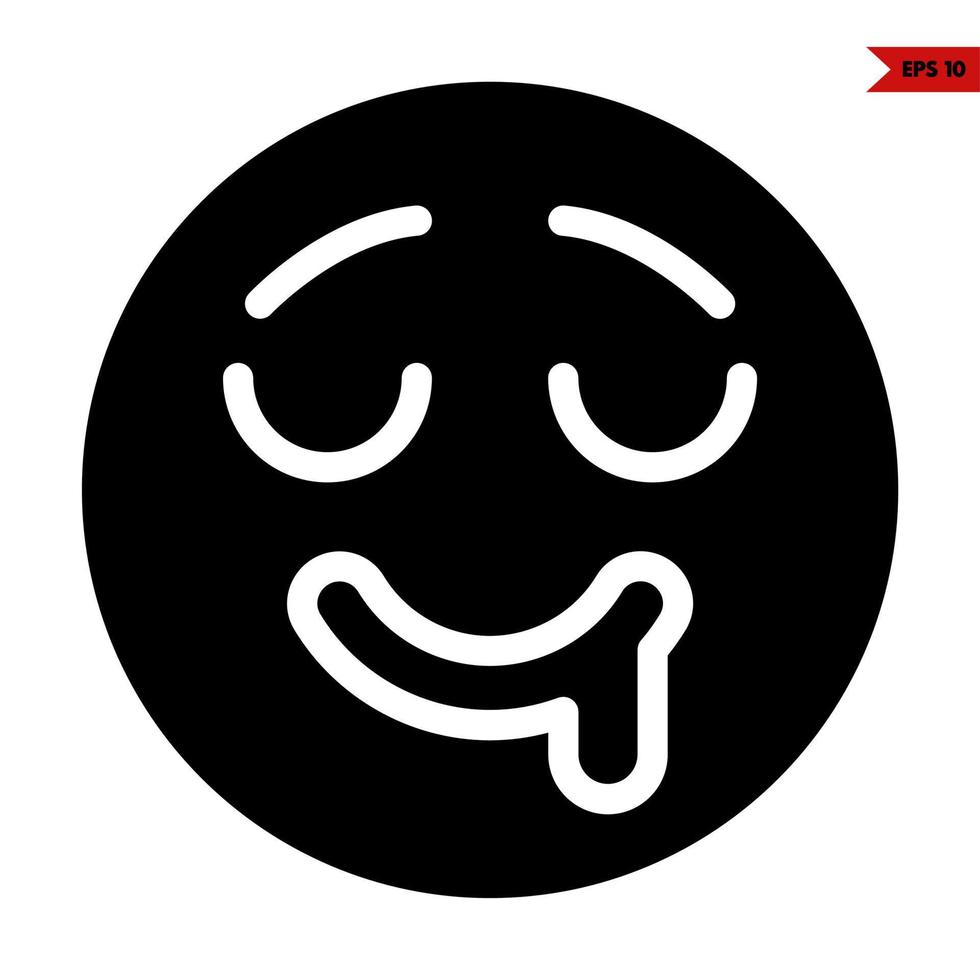 emoticon glyph icon vector