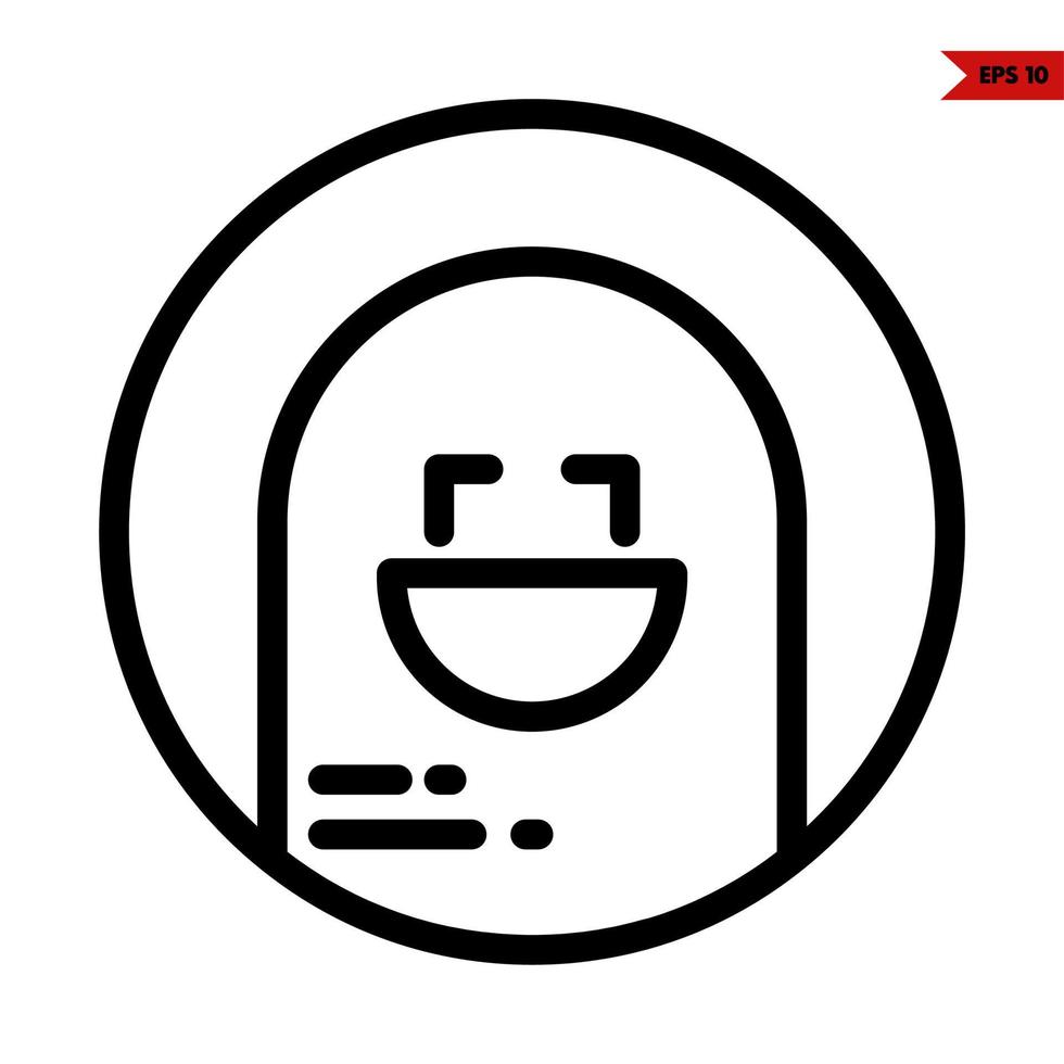 emoticon línea icono vector