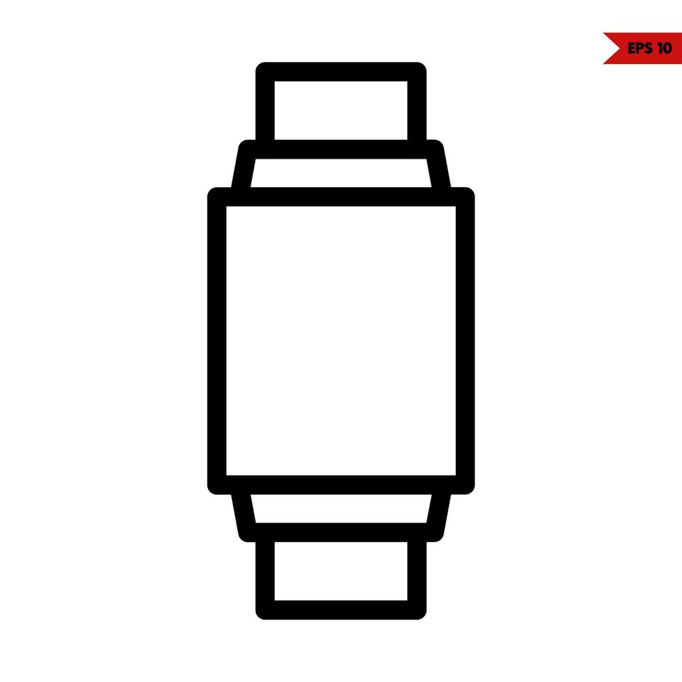 watch line icon vector