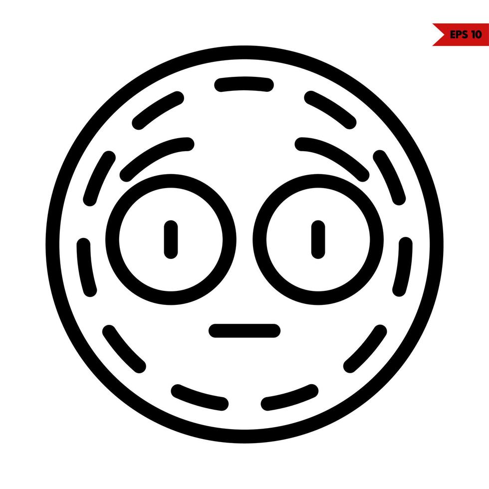 emoticon line icon vector