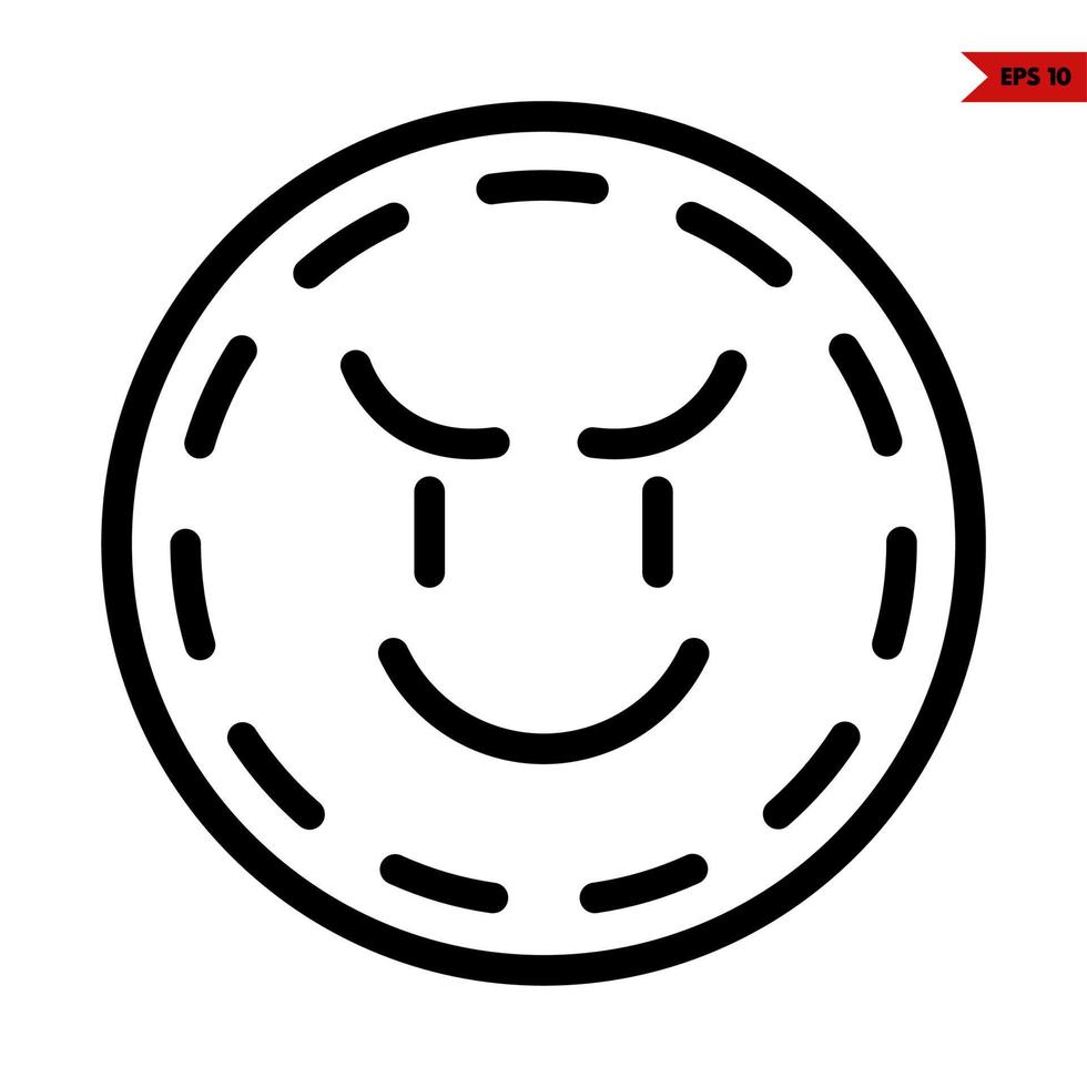 emoticon sticker message line icon vector