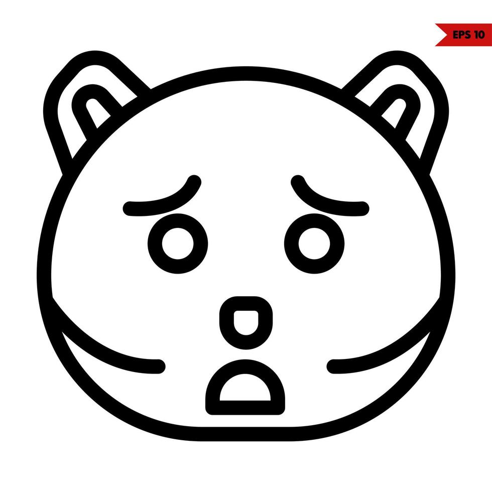 emoticon sticker line icon vector