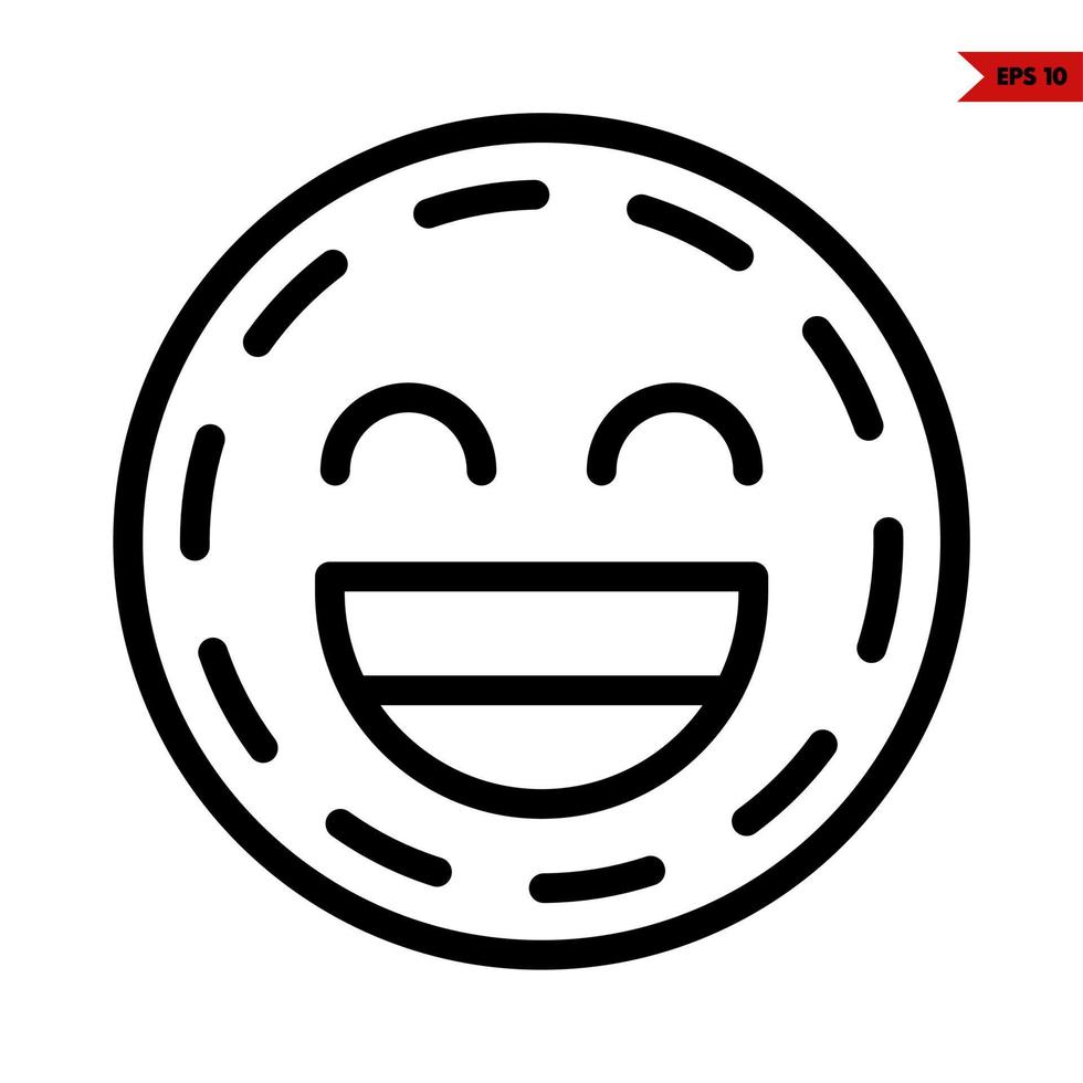 emoticon line icon vector