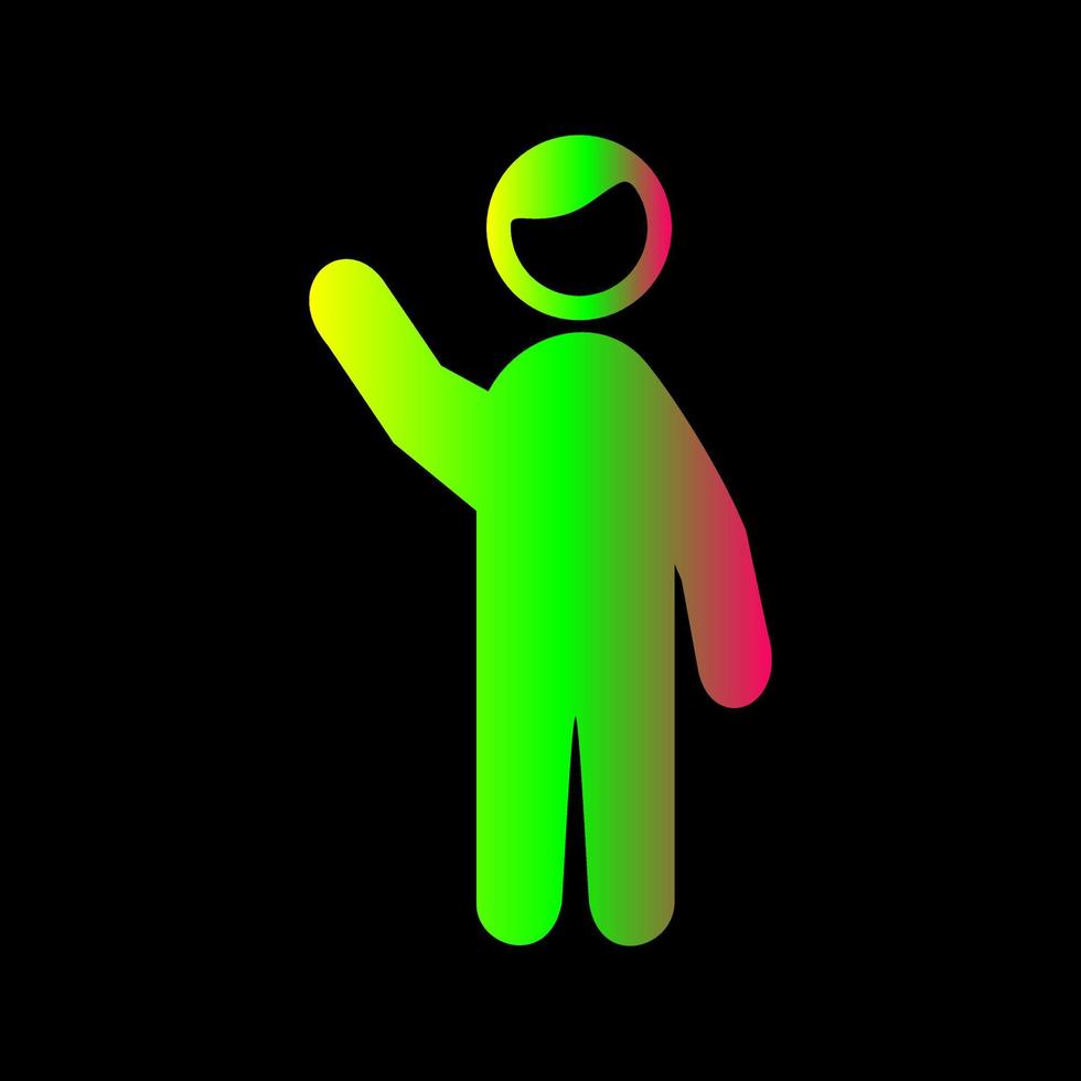 Waving to people Unique Vector Icon