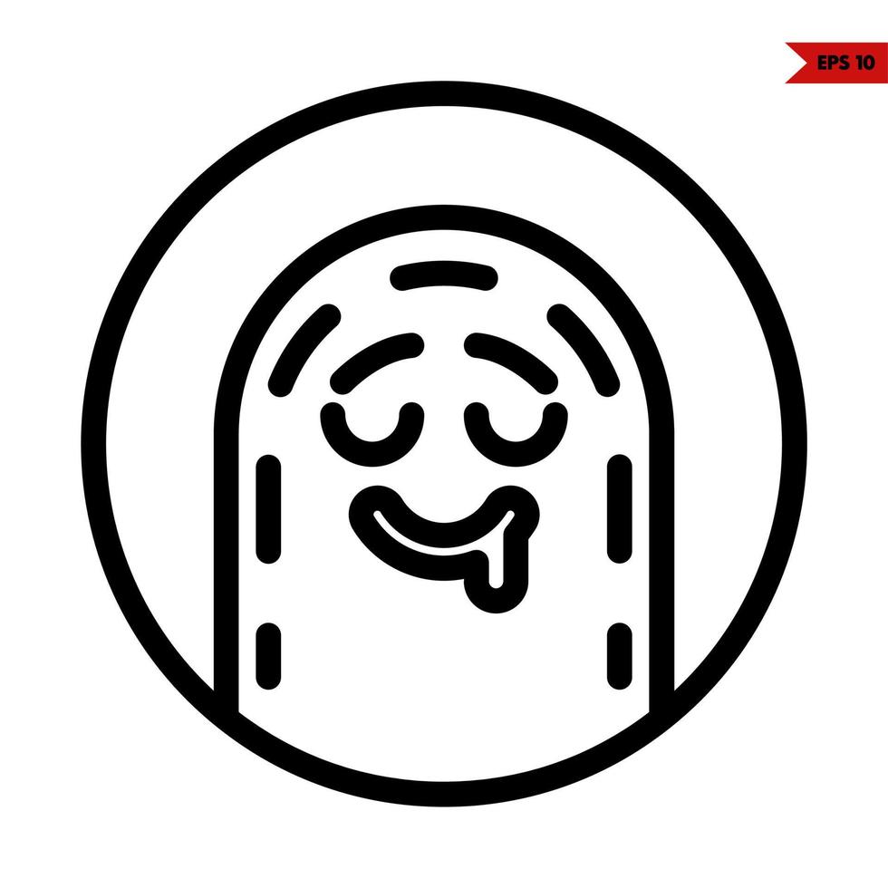 emoticon línea icono vector