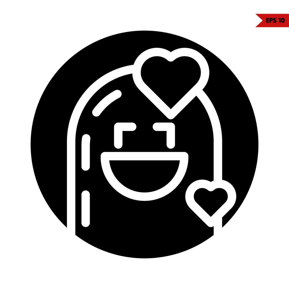 emoticon glyph icon vector