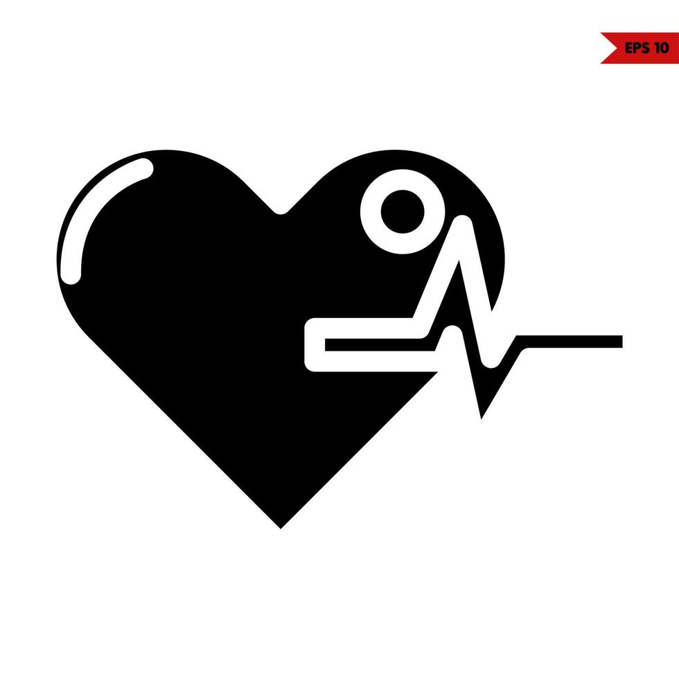 heartbeat glyph icon vector