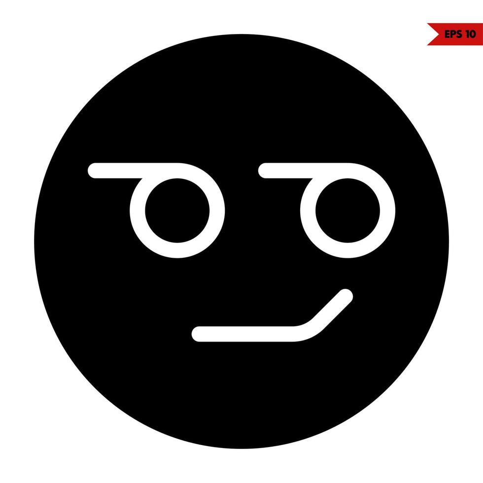 emoticon glyph icon vector