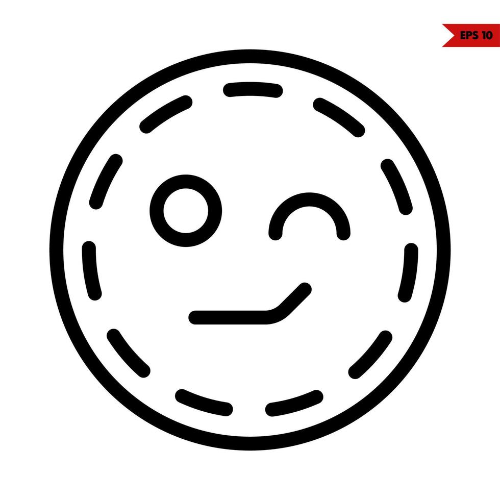 emoticon line icon vector