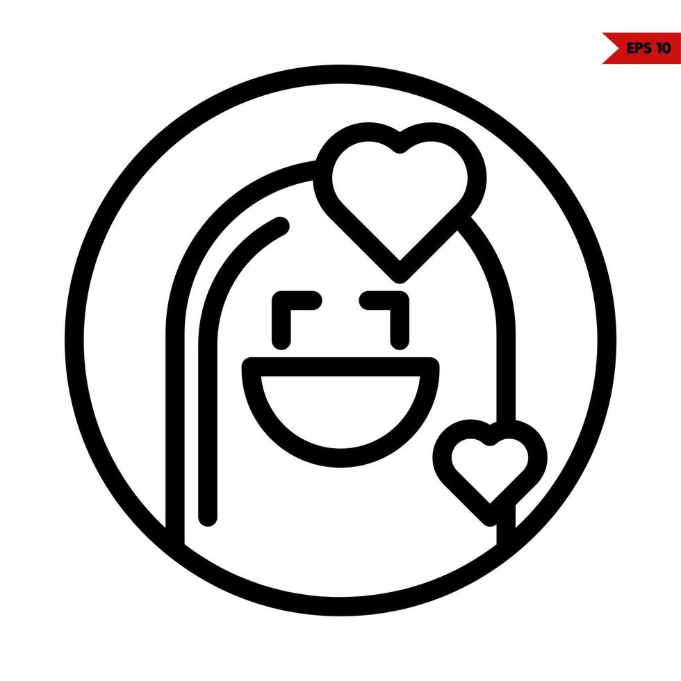 emoticon sticker message line icon vector