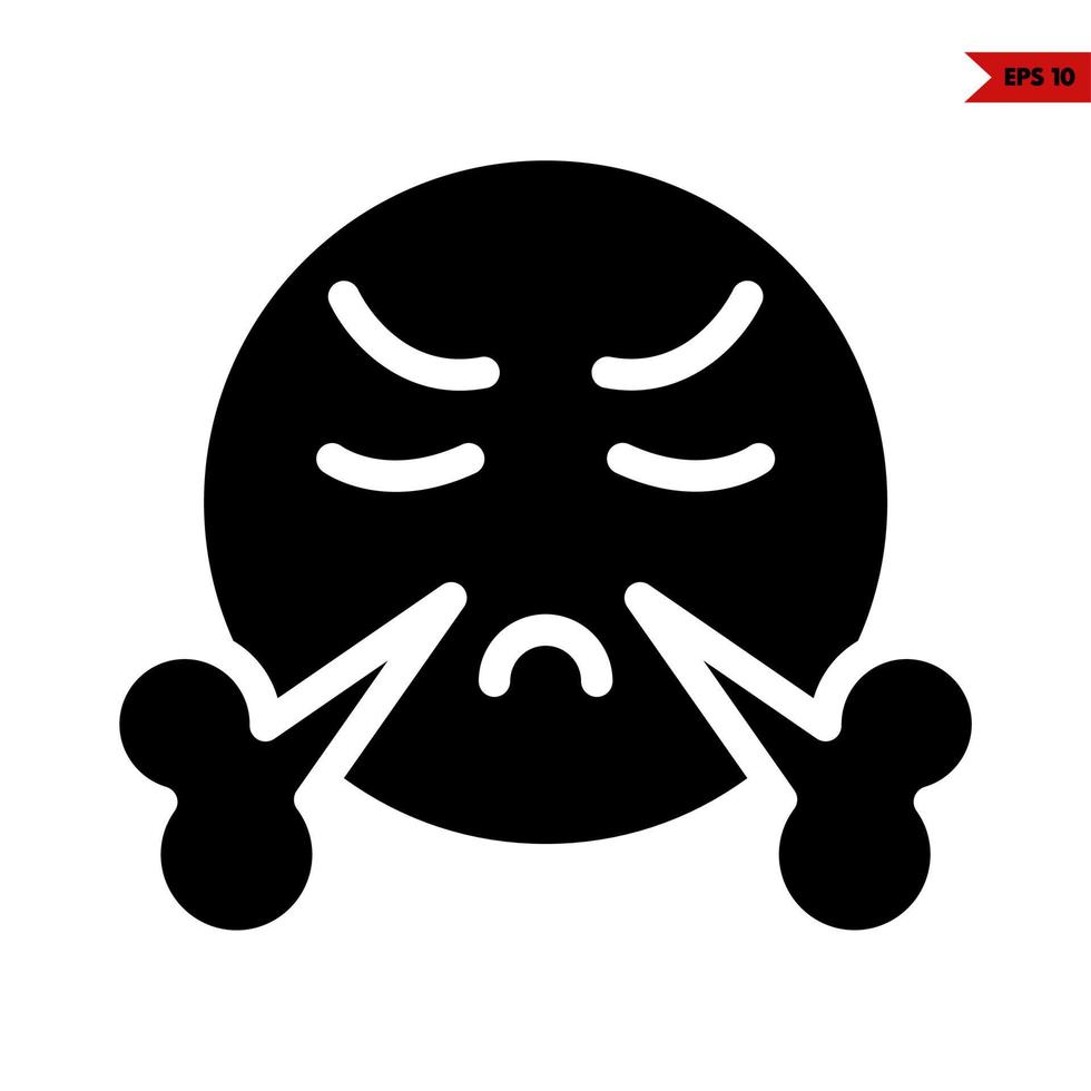 emoticon glyph icon vector