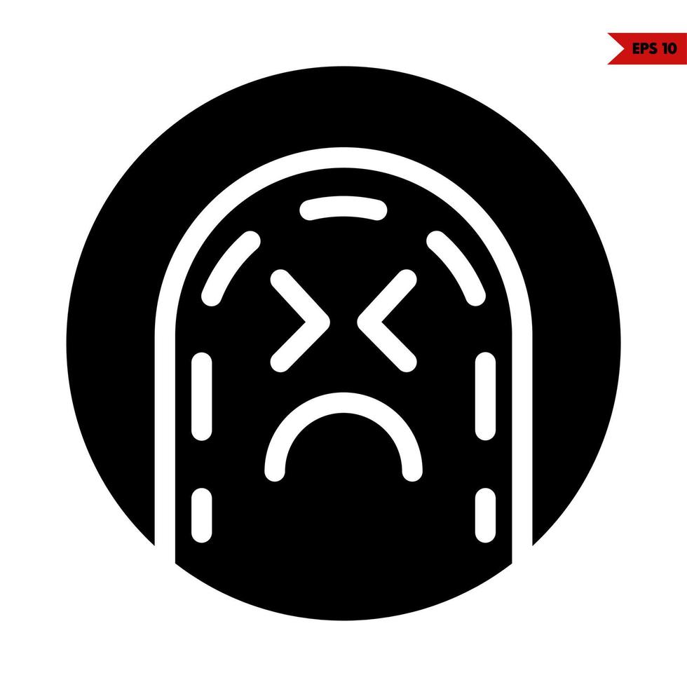 emoticon glyph icon vector