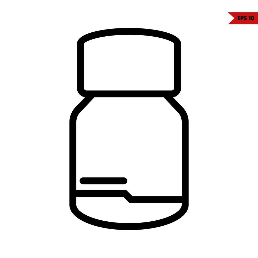 botella fármaco línea icono vector