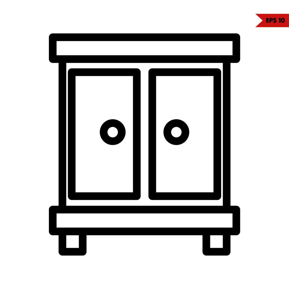 cupboard line icon vector