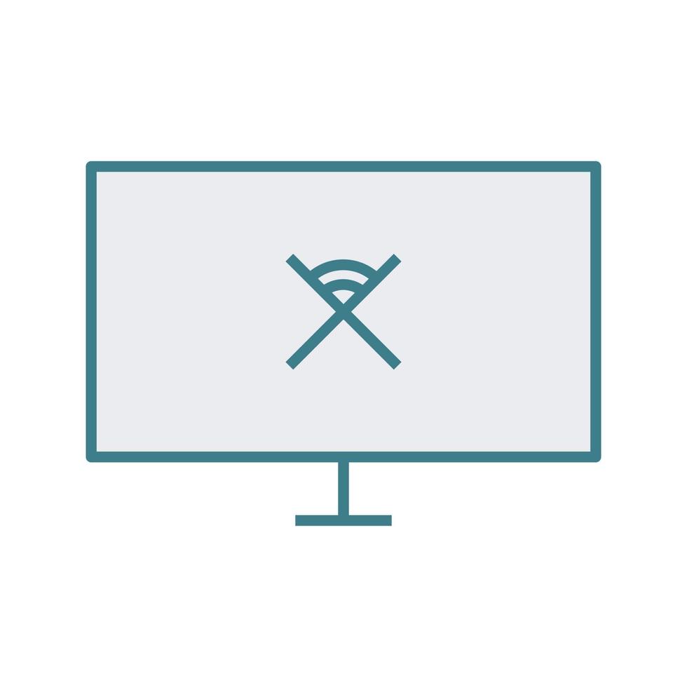 Unique Disconnected Network Vector Icon