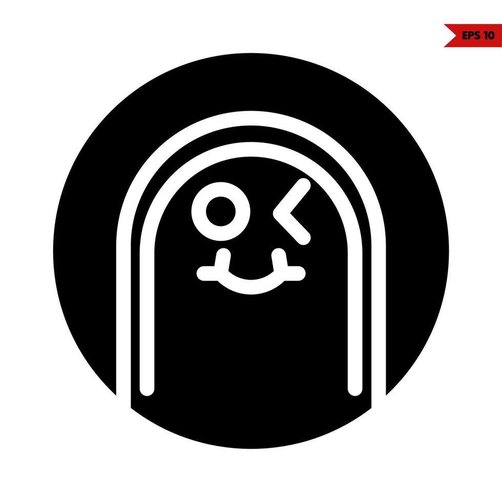 emoticon glyph icon vector